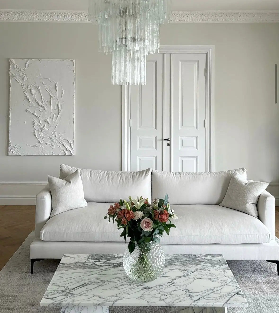 Murano Lysekrone 48 Glassrør Murano Studio