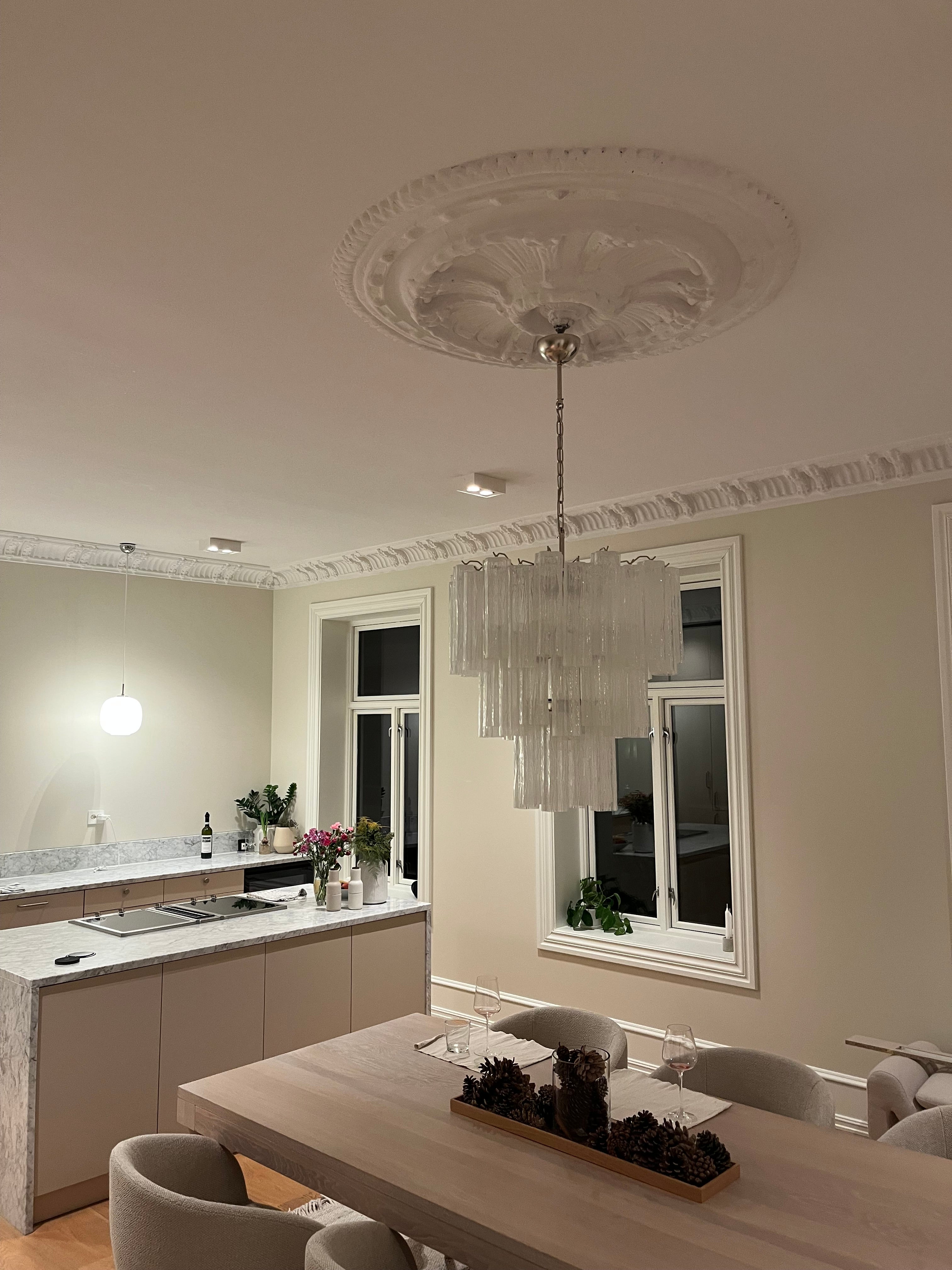 Murano Lysekrone 48 Glassrør