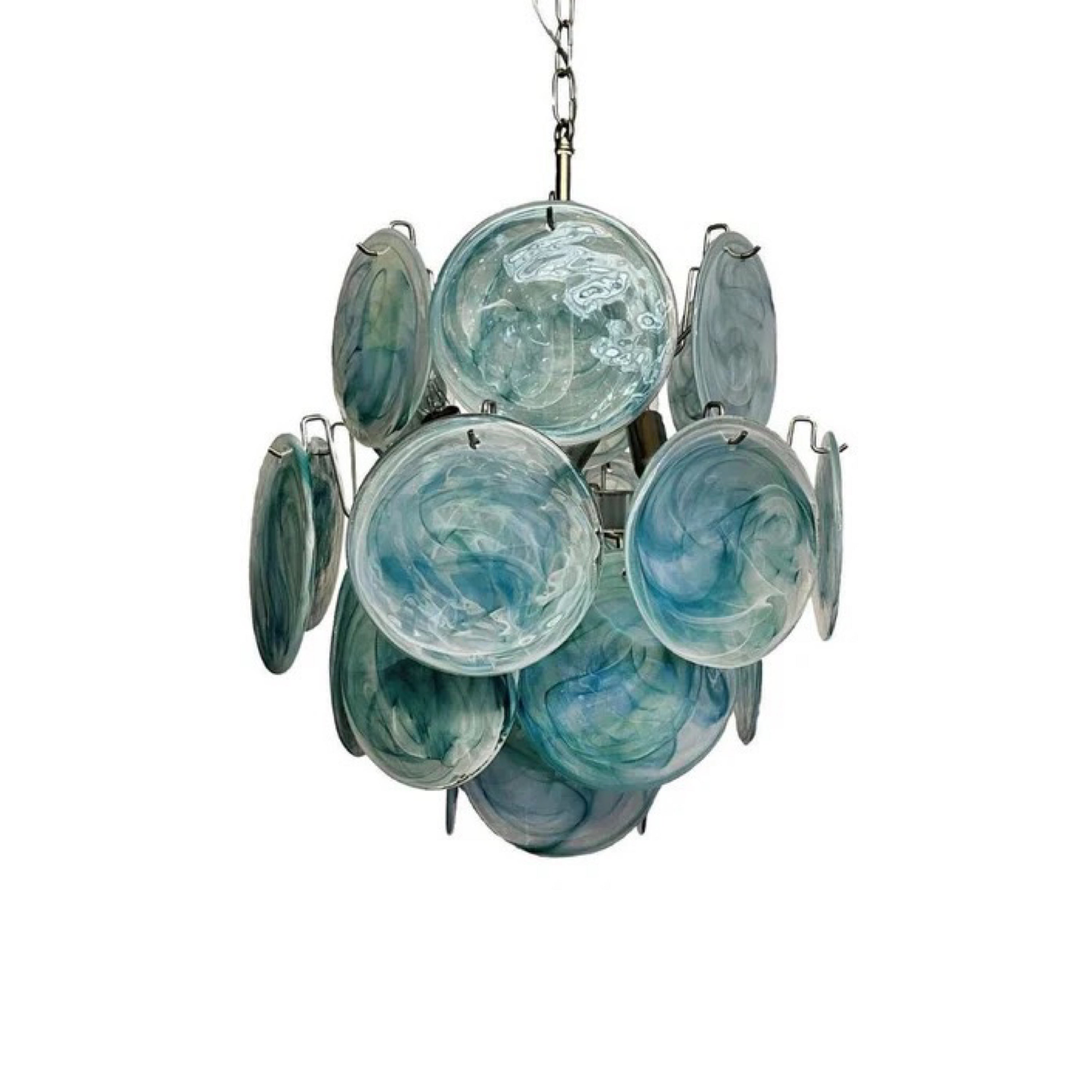 Murano Lysekrone Diskglass 24 Murano Studio