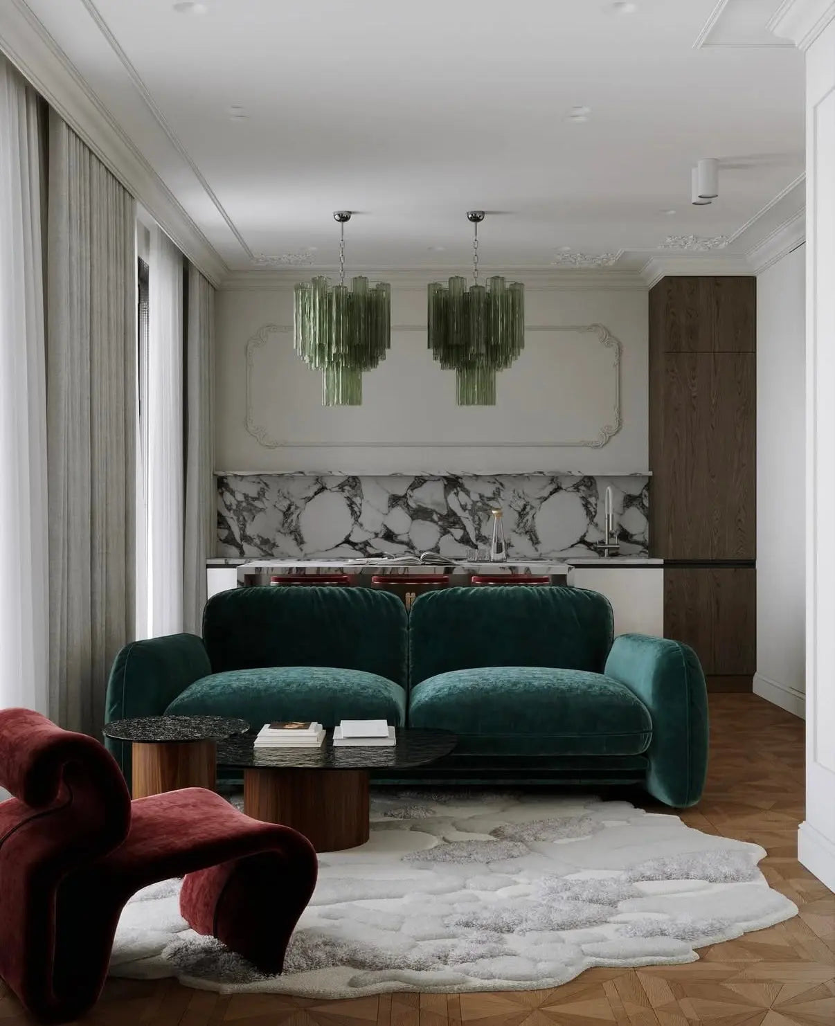 Murano Lysekrone 30 Glassrør Murano Studio