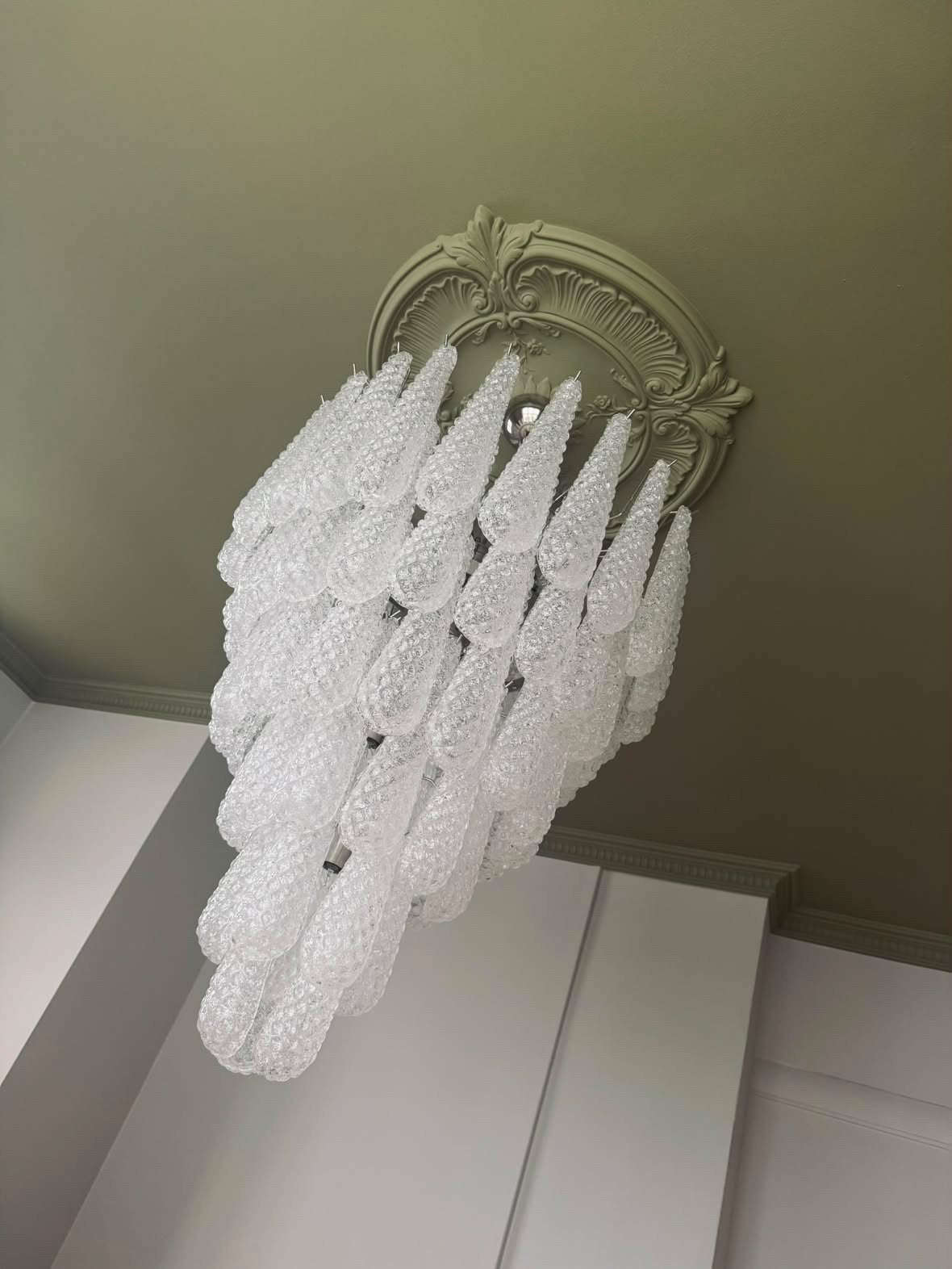 Murano Lysekrone Dråpe 75 Glass