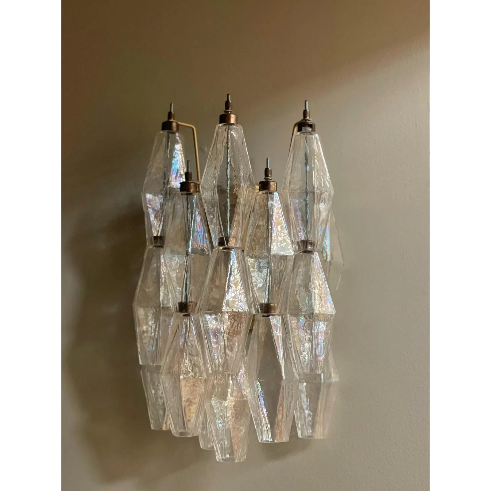Murano vegglampe poliedri 16 glass (2 stk)