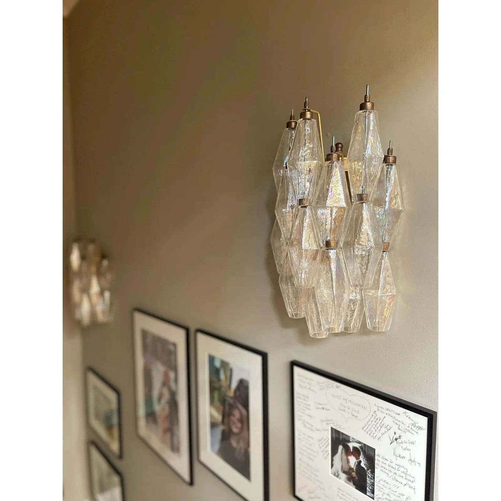 Murano vegglampe poliedri 16 glass (2 stk)