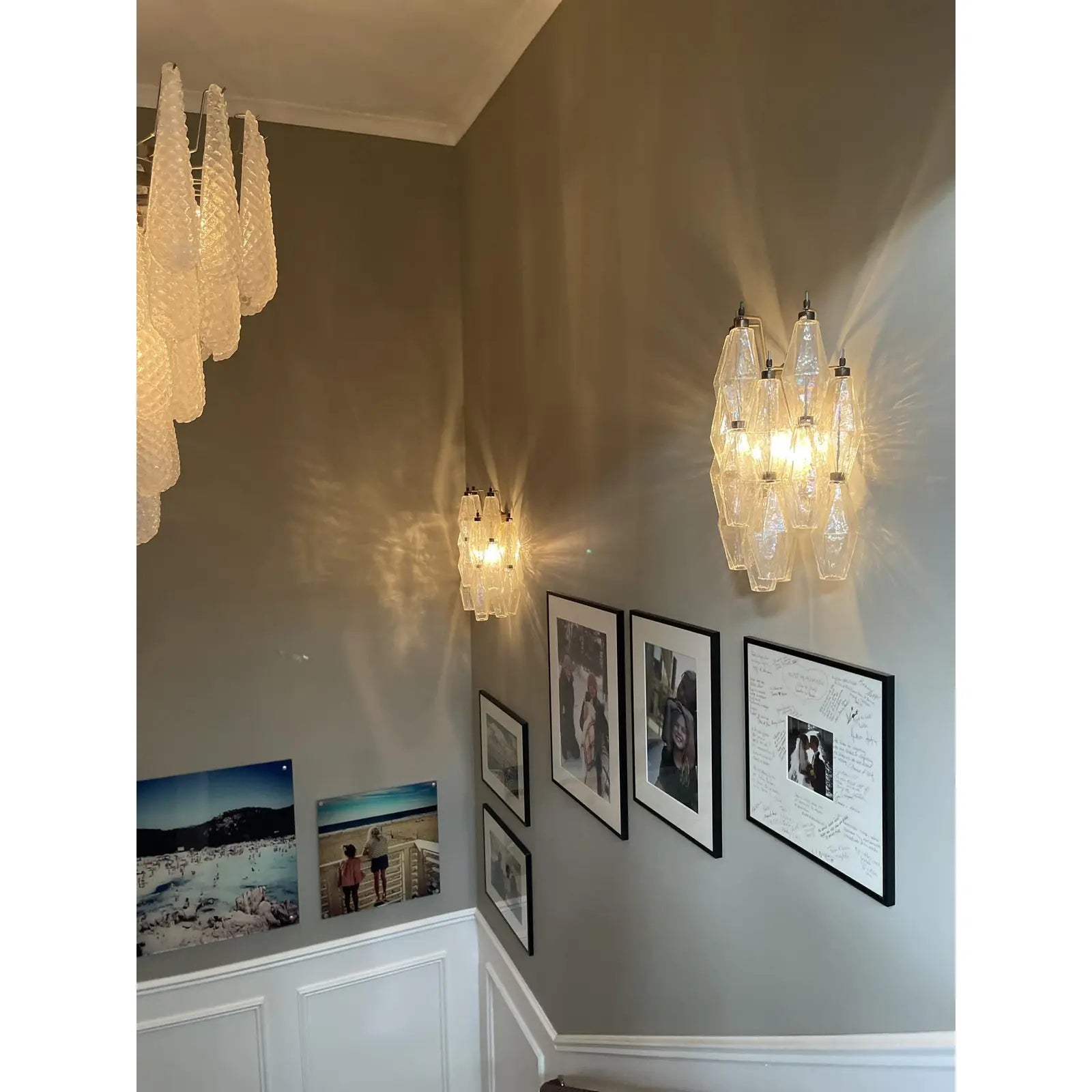 Murano vegglampe poliedri 16 glass (2 stk)